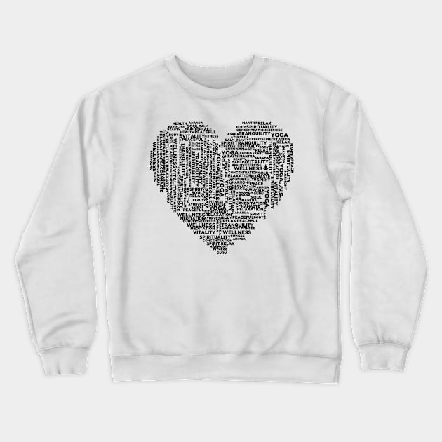 Heart Yoga Meditation Crewneck Sweatshirt by ZenNature